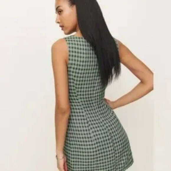 NEW! Reformation Zarae Button Up Sleeveless Linen Dress - Picture 2 of 9